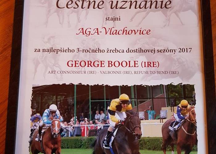 GEORGE BOOLE nejlepší tříletý hřebec na Slovensku